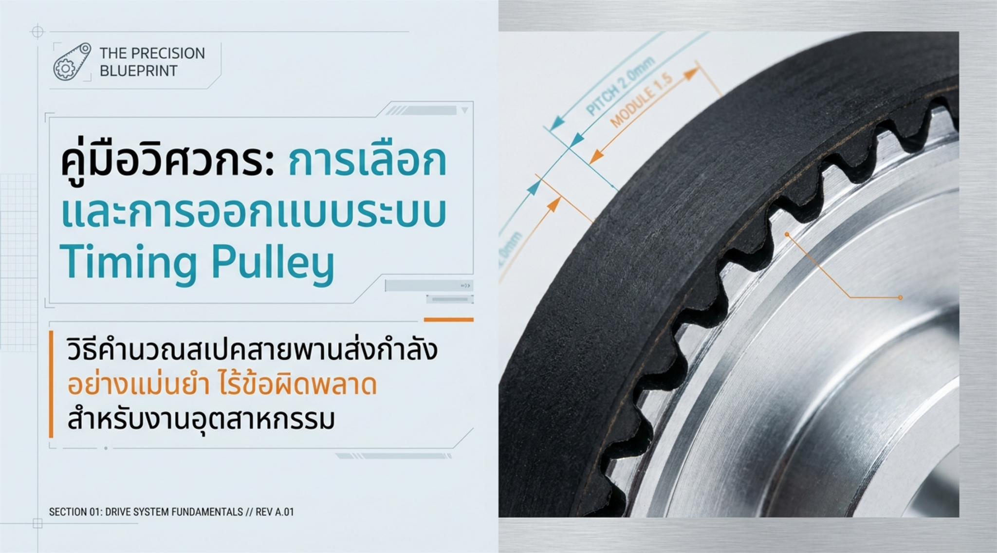 เลือก Timing Pulley และ Timing Belt อย่างไร