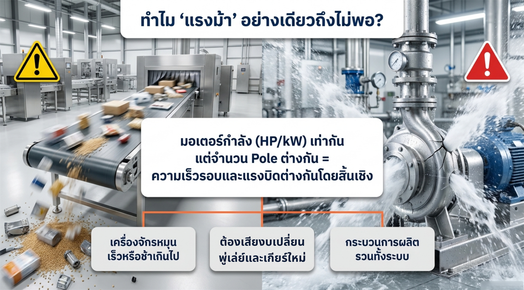 ทำไมแรงม้าอย่างเดียวถึงไม่พอ ต้องดูจำนวน Pole ของมอเตอร์